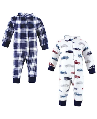 Hudson Baby Baby Boys Hudson Plush Jumpsuits, Cars, 3-6 Months