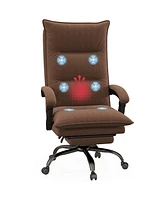 Vinsetto Microfiber Office Chair with Massage, Heat, Footrest