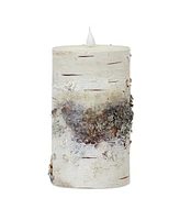 Slickblue Led Birch Designer Candle With Remote 7"h