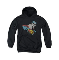 Dc Comics Boys Youth Lite Brite Superman Pull Over Hoodie / Hooded Sweatshirt