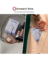 Byootique Portable Lipstick Case Lip Gloss Pouch with Mirror for Purse Mini Bag