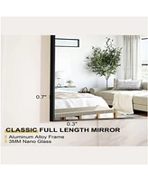 Homlux Rectangular Free Stand Mirror 18"x58" in Black