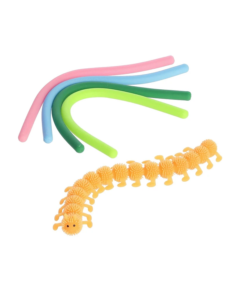 Aurora Toys Small Stretchy Caterpillar Engaging Toy Multicolor 6"