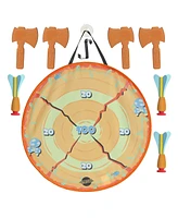 Aurora Toys Large Combo Axe + Dart Throwing Set Sportling Engaging Toy Orange 18.5"