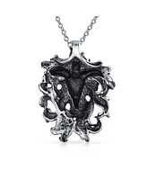 Bling Jewelry Aries Ram Head Zodiac Sign Astrology Horoscope Pendant Necklace Sterling Silver For Women Men