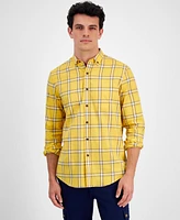 Club Room Men's Caro Plaid Cotton Shirt, Created for Macy's