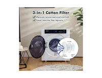 Slickblue 2.6 Cu.ft Compact Clothes Dryer with Touch Panel and 2 Modes