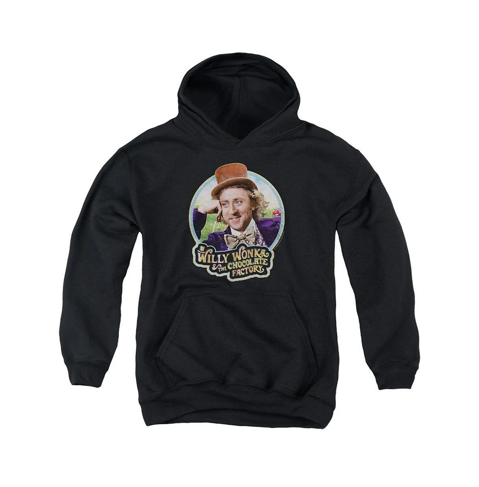 Willy Wonka And The Chocolate Factory Boys Youth Its Scrumdiddlyumptious Pull Over Hoodie / Hooded Sweatshirt