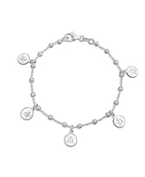 Bling Jewelry Protection Dangle Round Disc Medal Multi Charm Guardian Angels Cherubs Coin Bracelet For Women For Sterling Silver