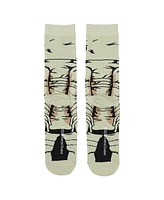 Universal Monsters Men's Mummy White Animigos Crew Socks