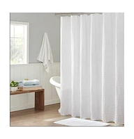 Home Outfitters 100% Cotton Super Waffle Textured Solid Shower Curtain 72"W x 72"L, Shower Curtain for Bathrooms, Modern/Contemporary