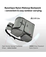 Byootique Rolling Makeup Train Case & Bag Kit Cosmetic Pouch Side Pocket Artist