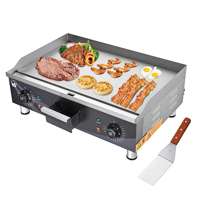 Yescom Electric Countertop Griddle 3500W 24" Flat Top Commercial Restaurant Bbq Grill