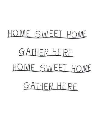 Slickblue Gather and Home Sentiment Decor (Set of 4)