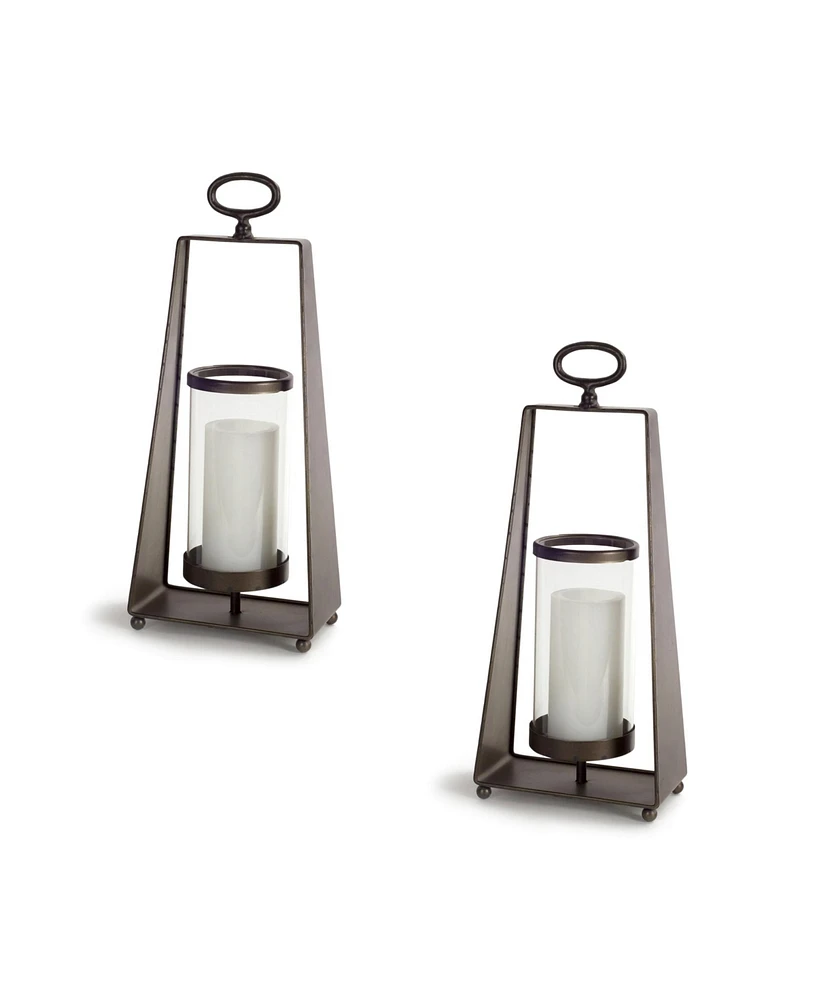 Slickblue Metal Candle Holder With Tapered Frame (Set of 2)