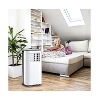 Slickblue 9000 Btu 3 in 1 Portable Air Conditioner with Fan and Dehumidifier-White