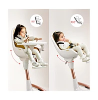 Hotmom Boys Modern High Chair: Adjustable Recline, 360 Rotation for Enhanced Durability, Stylish and Versatile Dining Chair