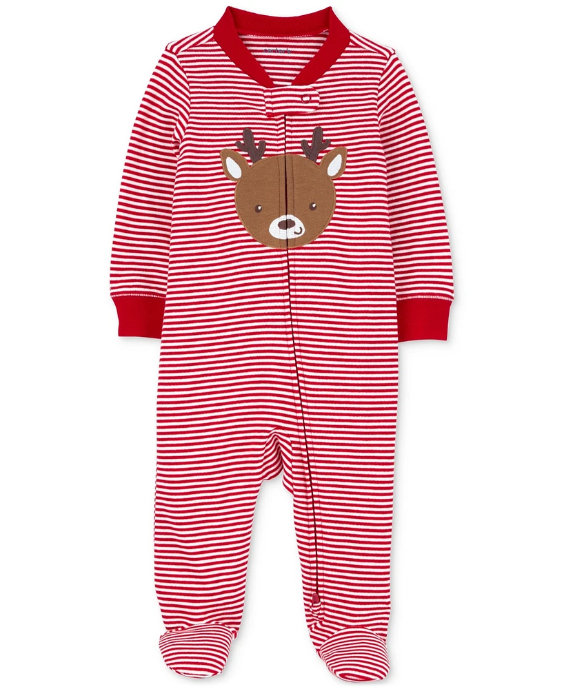 Carter's Baby Reindeer Cotton Sleep & Play Footed One-Piece Pajamas