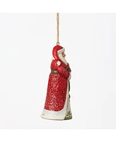 Jim Shore Holiday Santa Holding Cardinal Ornament