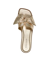 Marc Fisher Women's Finey Square Toe Slip-On Flat Sandals