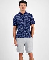 Club Room Men's Fox-Pattern Pique Polo Shirt, Created for Macy's