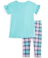 Epic Threads Toddler Girls Collage Tunic & Plaid Leggings, 2 Piece Set, Created for Macy's