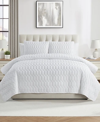 Vcny Home Diamond 3-Piece Quilt Set, Full/Queen