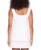 B Darlin Juniors' Layered-Look Button-Trim Sleeveless Dress