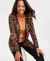 Jm Collection Petite Baroque Cardigan Sweater, Created for Macy's