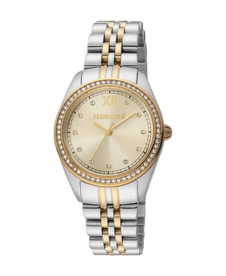 Roberto Cavalli Women's Quartz Two-tone Stainless Steel Watch 31mm