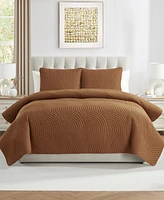 Vcny Home Sands 3-Piece Curved Quilt Set