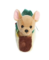 Aurora Small Taco Puppy Fancy Pals Fashionable Plush Toy Brown 7"