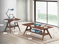 Streamdale Furniture Arona Mid-Century Modern Wood 3 Piece Coffee Table Set