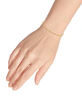 Giani Bernini Diamond-Cut Paperclip Chain Link Bracelet Sterling Silver or 18k Gold-plated 8", Created for Macy's