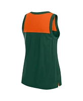 Fanatics Women's Green Miami Hurricanes Crosley Colorblock Tank Top