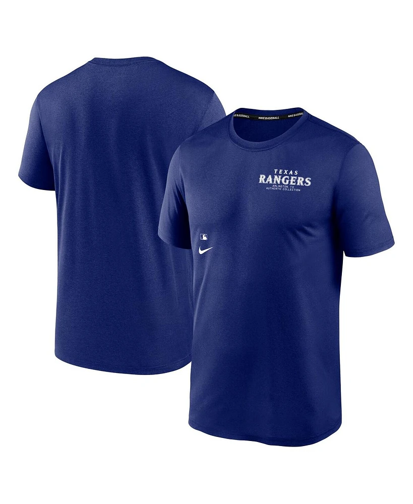 Nike Men's Royal Texas Rangers Authentic Collection Early Work Tri-Blend Performance T-Shirt