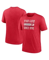 Nike Men's Heather Red St. Louis Cardinals Cooperstown Collection Local Stack Tri-Blend T-Shirt