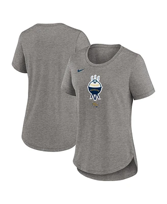 Nike Women's Heather Gray Milwaukee Brewers 2024 City Connect Tri-Blend T-Shirt