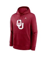 Jordan Men's Crimson Oklahoma Sooners Primetime Evergreen Club Fleece Pullover Hoodie