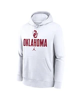 Jordan Men's White Oklahoma Sooners Primetime Club Fleece Pullover Hoodie