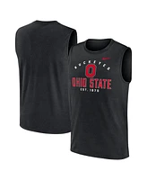 Nike Men's Black Ohio State Buckeyes Primetime Legend Lock Up Performance Muscle Tank Top