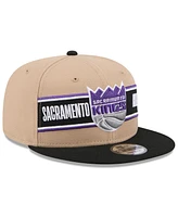 New Era Men's Tan/Black Sacramento Kings 2024 Nba Draft 9FIFTY Snapback Hat