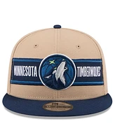 New Era Men's Tan/Navy Minnesota Timberwolves 2024 Nba Draft 9FIFTY Snapback Hat