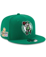 New Era Men's Kelly-Green Boston Celtics 2024 Nba Finals Champions Side Patch 9FIFTY Snapback Hat