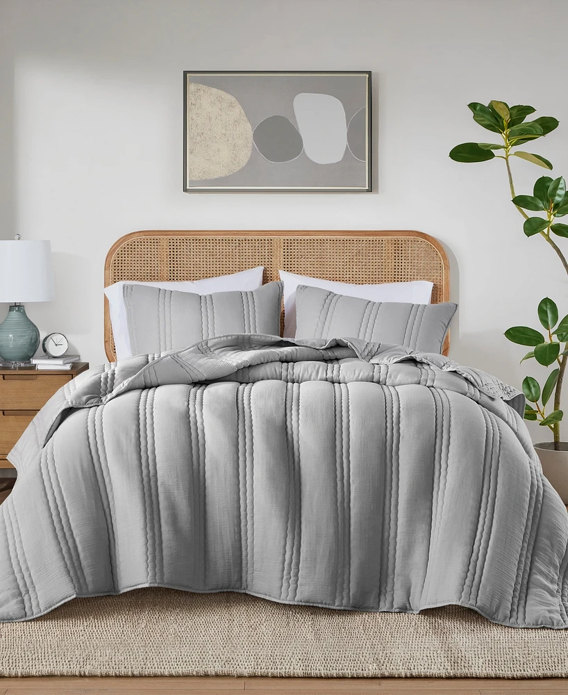Urban Habitat Dune Gauze 3-Pc. Quilt Set, King/California King