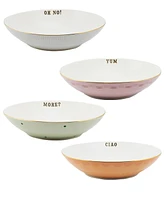 Yvonne Ellen Slogan Pasta Bowls, Set of 4