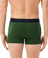 Lacoste Men's 3-Pack Regular-Fit Big Croc Logo Trunk Underwear