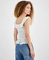 And Now This Women's Ruffle Strap Smocked Top, Created for Macy's