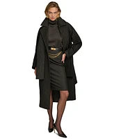 Donna Karan New York Women's Belted Scarf-Wrap Coat