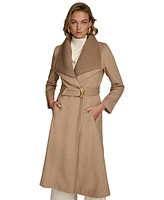 Donna Karan New York Women's Belted Wing-Collar Coat